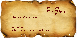 Hein Zsuzsa névjegykártya